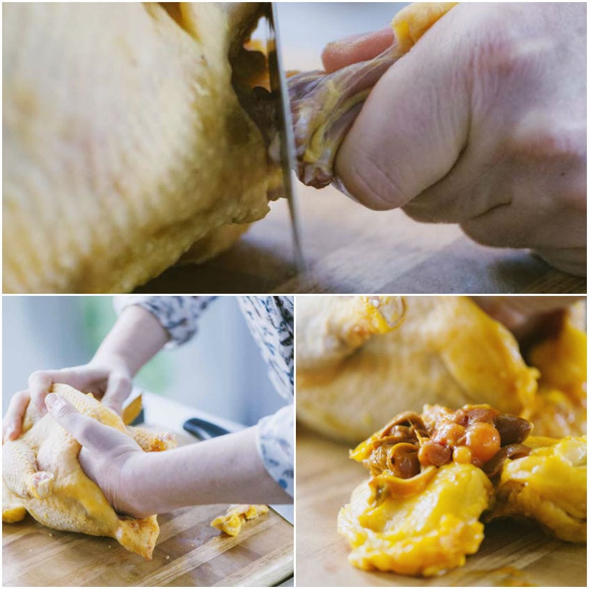 Come pulire il pollo intero