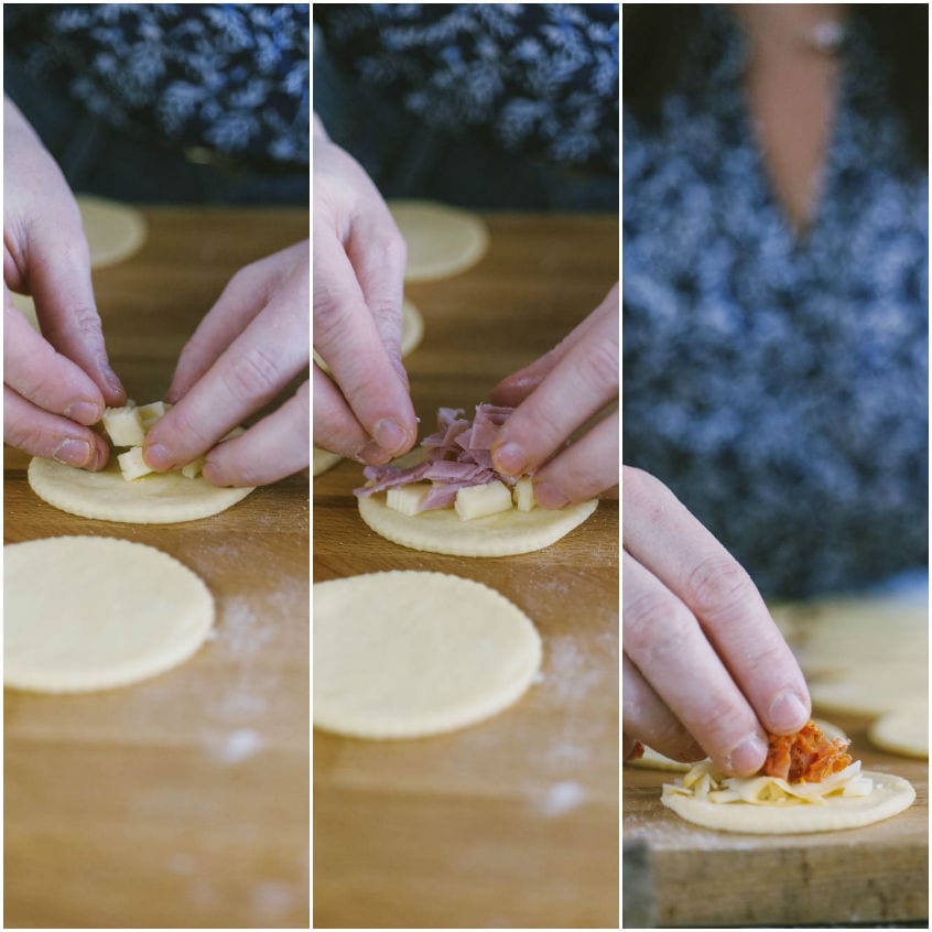 Focaccia ripiena pizzicata
