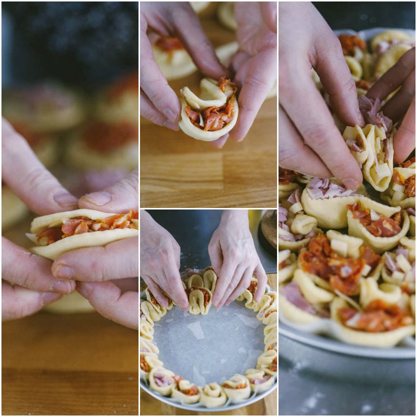 Focaccia ripiena pizzicata