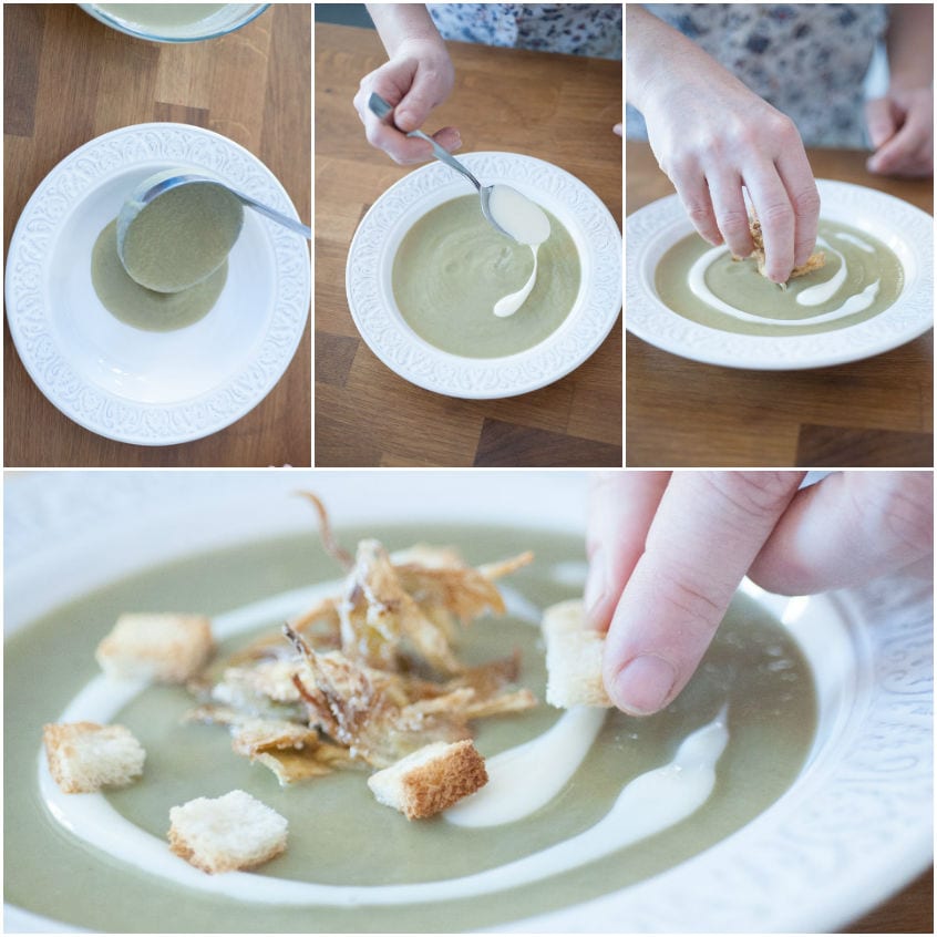 Vellutata di carciofi e porri