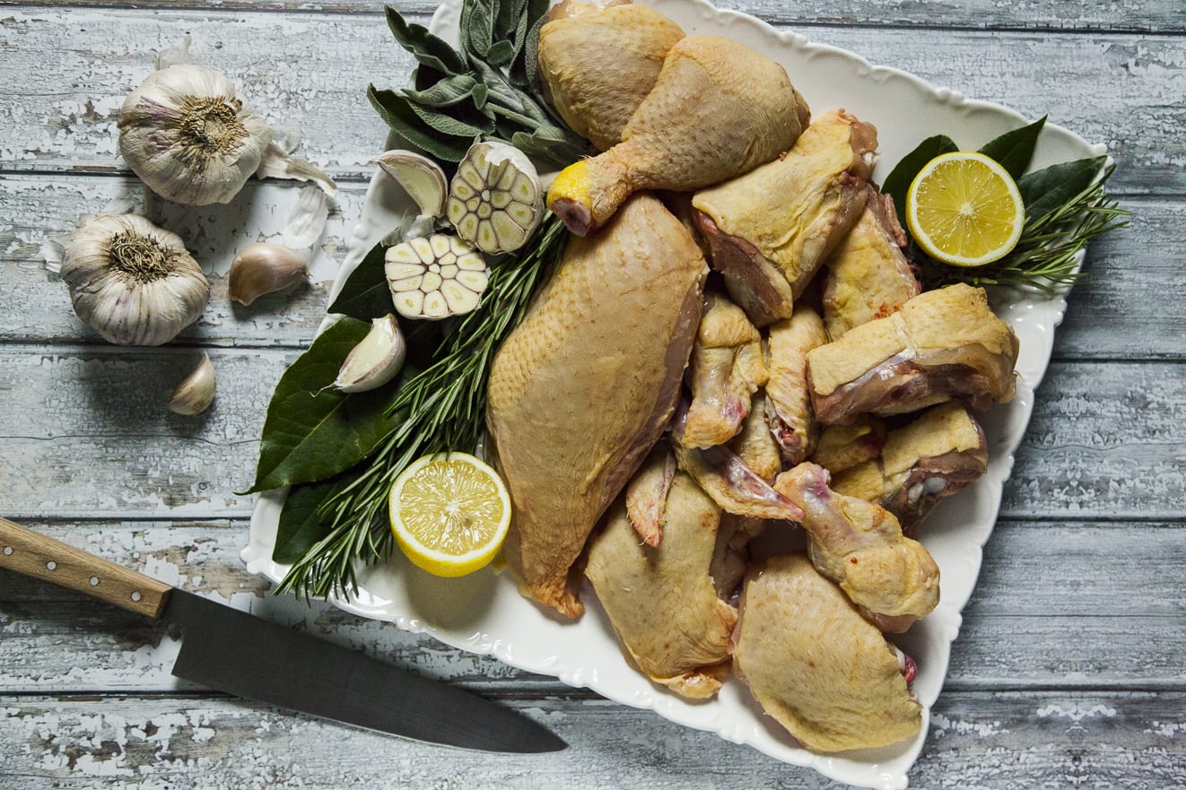 Come dividere il pollo intero