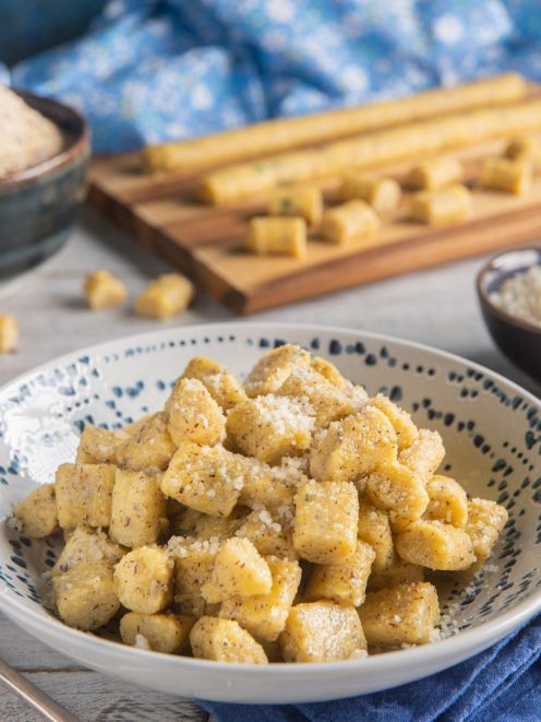 Piatto di gnocchetti di polenta
