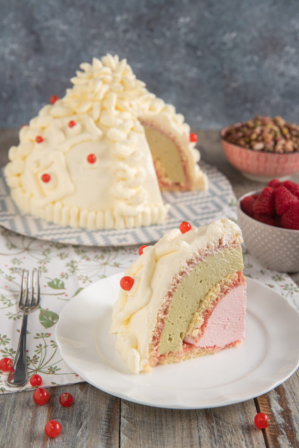 fetta di torta berretto 