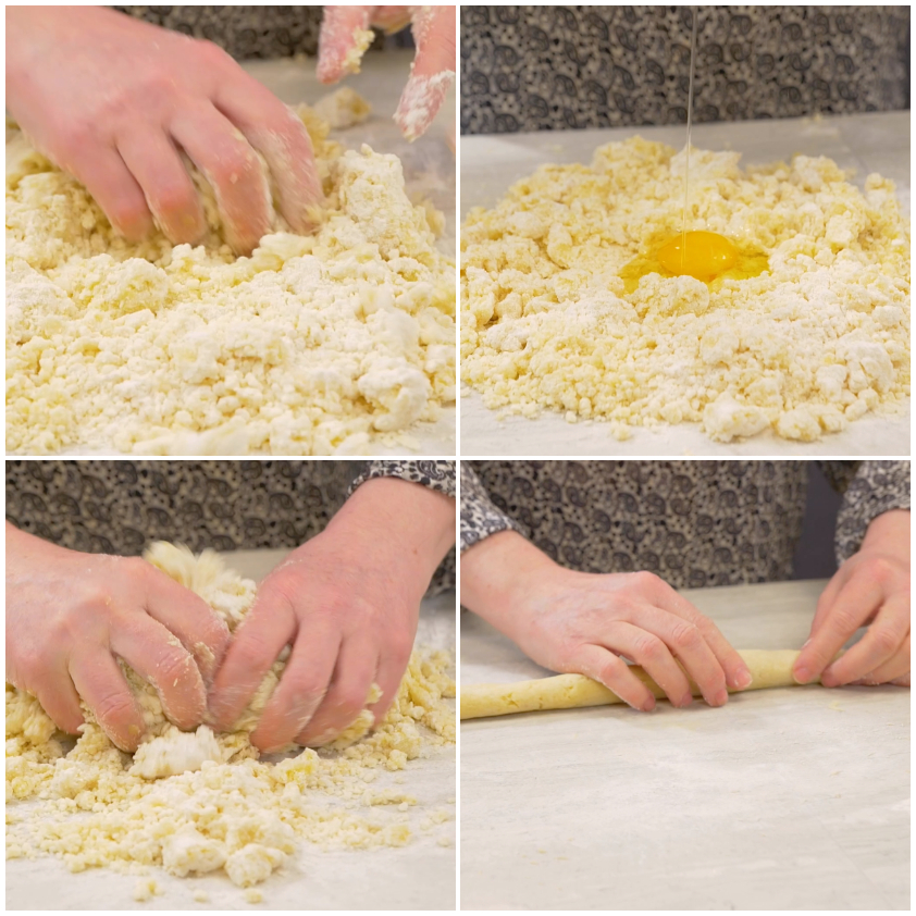 Impasto per gnocchi lavorato a mano fino a ottenere una consistenza soffice e compatta