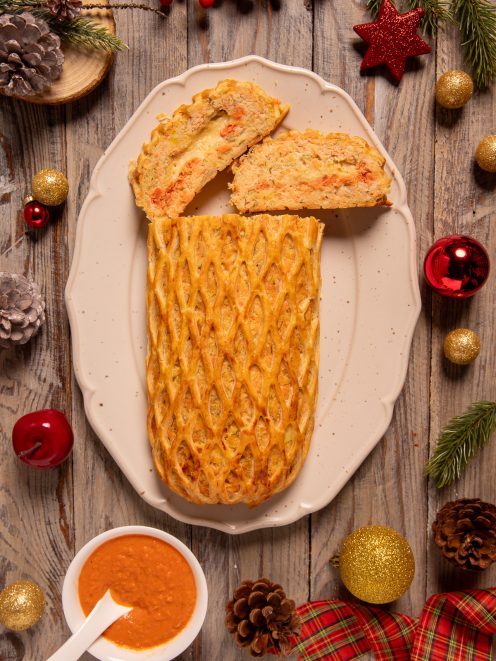Polpettone di salmone delle feste Un secondo piatto raffinato ed elegante, perfetto per occasioni speciali e cene importanti.